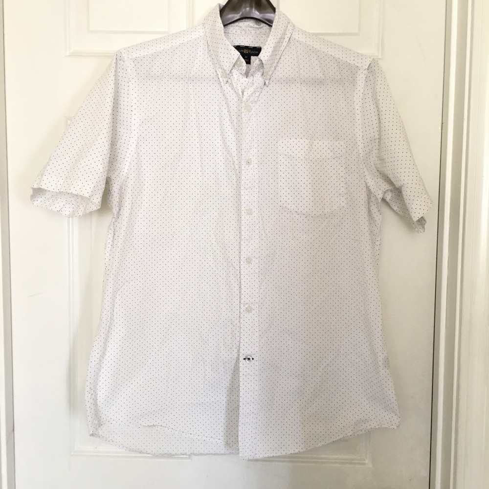 Club Room Men's Black/White Polka Dot Shirt Medium